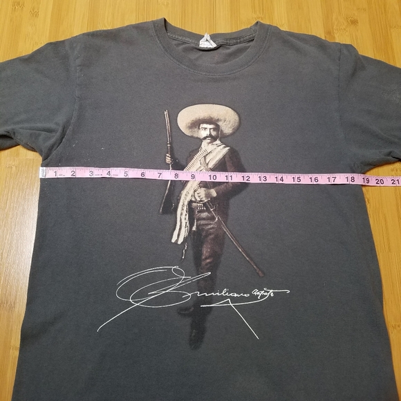 Vintage y2k Mexican Soldier Shirt Gray Medium Mens - Picture 6 of 9